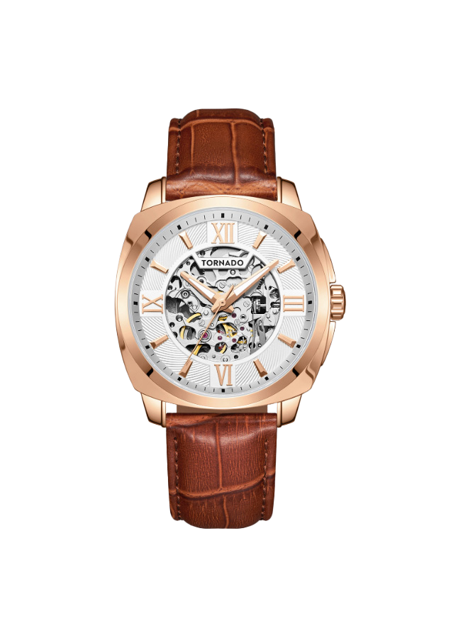 AUTONOVA Automatic Dark Brown Genuine Leather