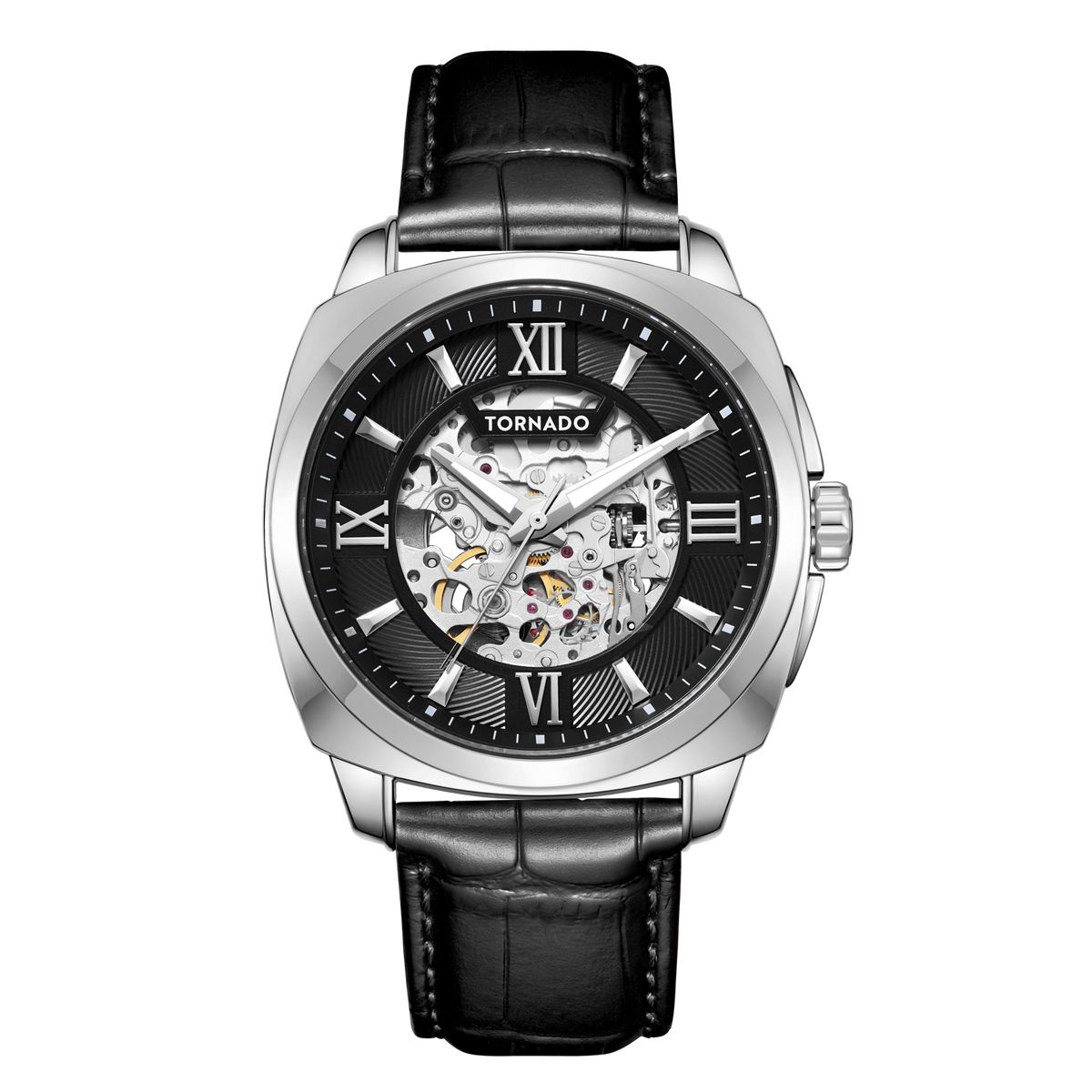 AUTONOVA Automatic Black Genuine Leather