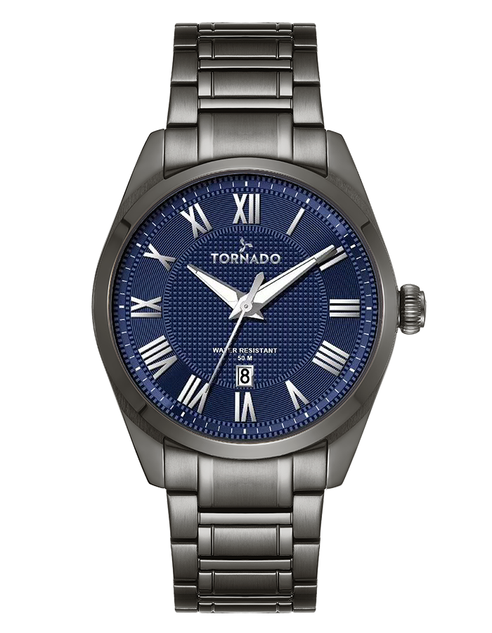 Navy Blue + Gun Metal